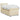 Pat box spring cu saltea, crem, 100x200 cm, textil