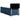 Pat box spring cu saltea, albastru, 100x200 cm, textil