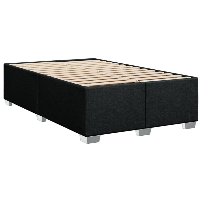 Pat box spring cu saltea, negru, 120x190 cm, catifea