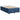 Pat box spring cu saltea, albastru, 120x190 cm, material textil