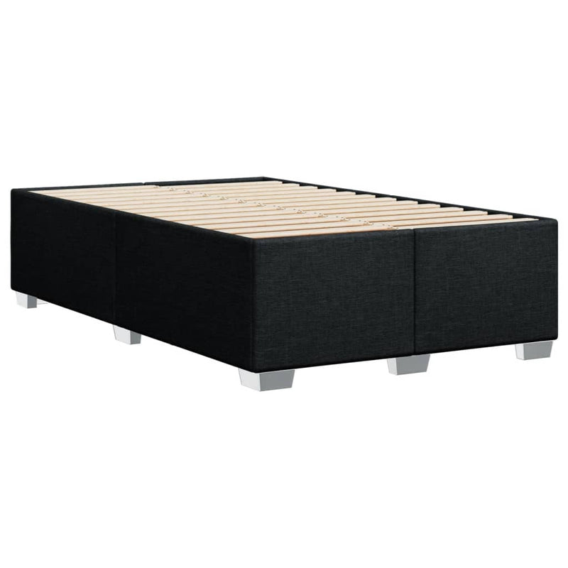 Pat box spring cu saltea, negru, 120x200 cm, textil