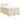 Pat box spring cu saltea, crem, 120x200 cm, textil