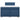 Pat box spring cu saltea, albastru, 120x200 cm, textil
