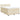 Pat box spring cu saltea, crem, 140x200 cm, textil