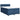Pat box spring cu saltea, albastru, 140x200 cm, textil