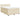 Pat continental cu saltea, crem, 140x200 cm, material textil