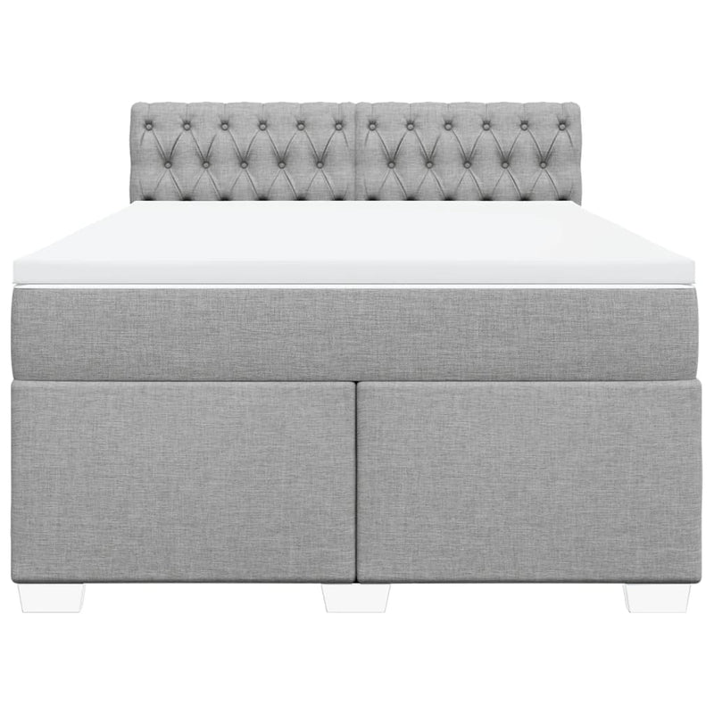 Pat continental, gri deschis, 140x200 cm, material textil