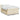 Pat continental cu saltea, crem, 140x200 cm, material textil