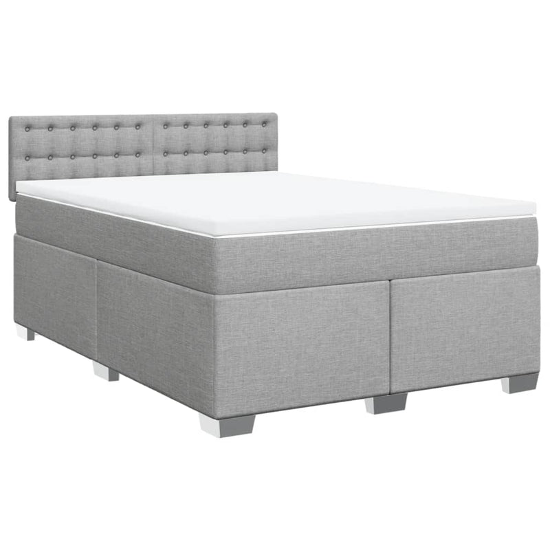 Pat continental, gri deschis, 140x200 cm, material textil