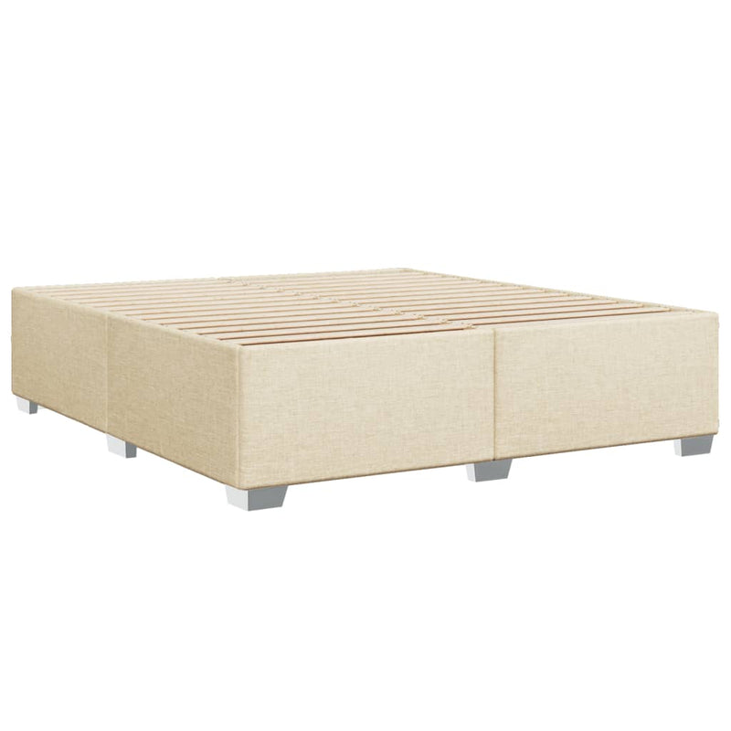 Pat continental cu saltea, crem, 180x200 cm, textil