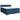 Pat box spring cu saltea, albastru, 180x200 cm, material textil