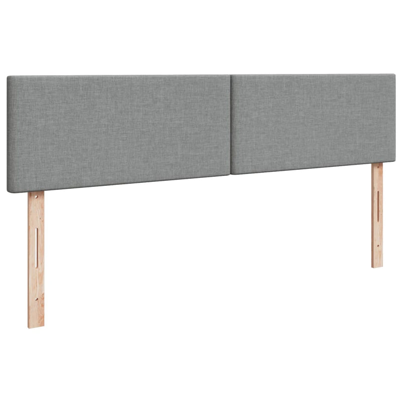 Pat box spring cu saltea, gri deschis, 200x200 cm, textil