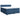 Pat box spring cu saltea, albastru, 200x200 cm, textil