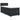 Pat box spring cu saltea, negru, 100x200 cm, piele ecologică