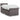 Pat box spring cu saltea, gri, 100x200 cm, piele ecologică