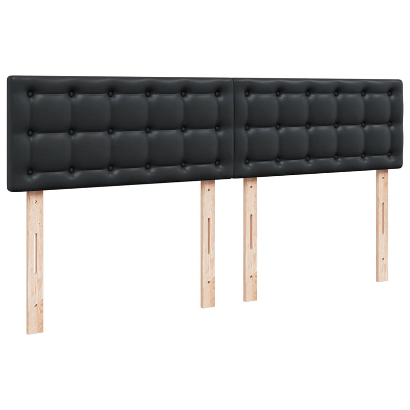 Pat box spring cu saltea, negru, 180x200 cm, piele ecologică