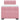 Pat box spring cu saltea, roz, 80x200 cm, catifea