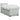 Pat continental cu saltea, gri deschis, 80x200 cm, catifea