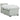 Pat box spring cu saltea, gri deschis, 90x190 cm, catifea