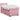Pat box spring cu saltea, roz, 90x200 cm, catifea