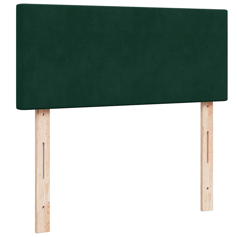 Pat box spring cu saltea, verde închis, 120x190 cm, catifea