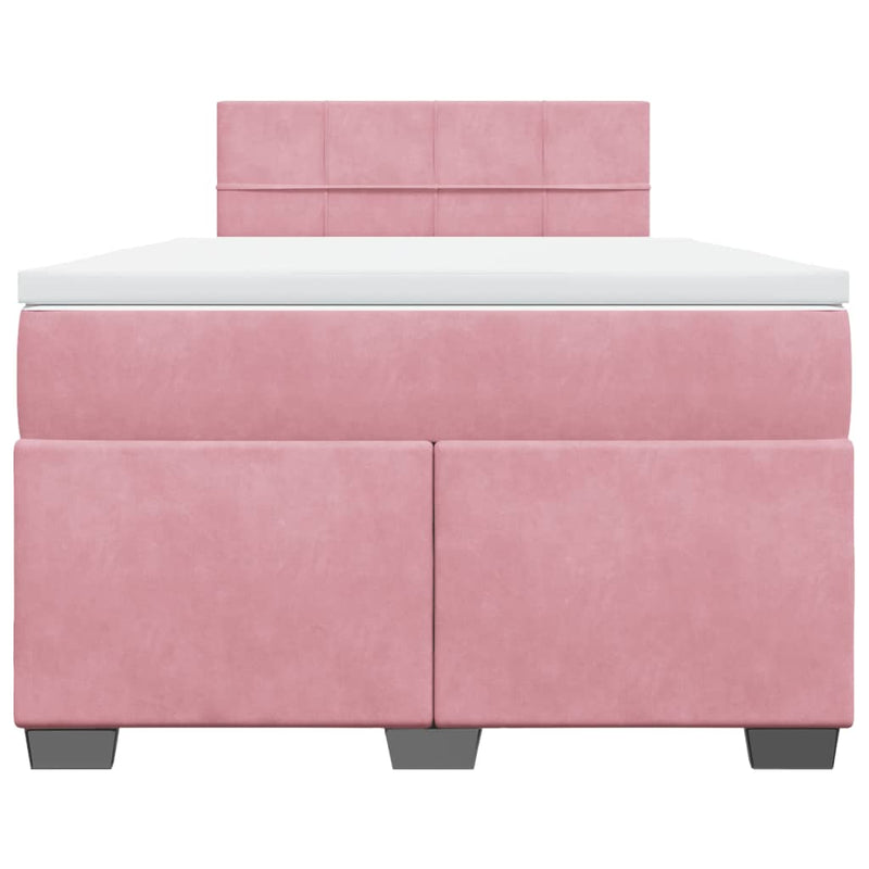 Pat box spring cu saltea, negru, 120x190 cm, catifea