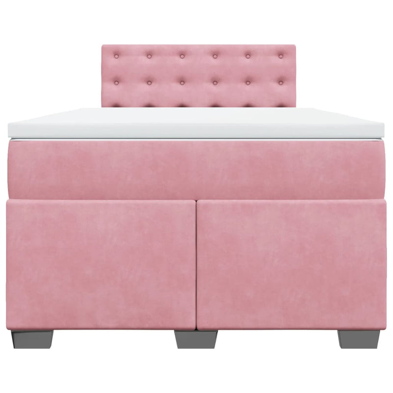 Pat box spring cu saltea, negru, 120x190 cm, catifea