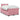 Pat box spring cu saltea, roz, 120x200 cm, catifea