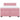 Pat box spring cu saltea, roz, 140x190 cm, catifea