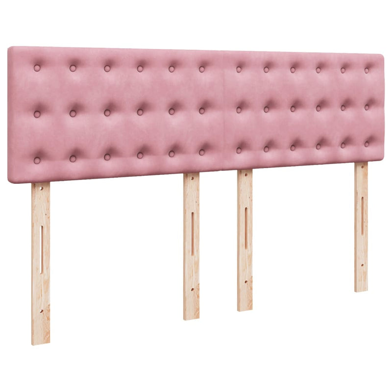 Pat box spring cu saltea, roz închis, 140x200 cm, catifea