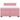 Pat box spring cu saltea, roz, 160x200 cm, catifea