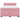 Pat box spring cu saltea, roz, 160x200 cm, catifea