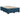 Pat box spring cu saltea, albastru, 160x200 cm, catifea