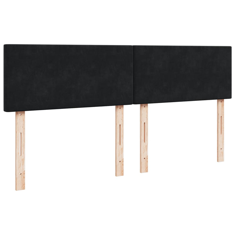 Pat box spring cu saltea, negru, 200x200 cm, catifea