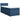 Pat box spring cu saltea, albastru, 80x200 cm, textil