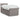 Pat box spring cu saltea, gri taupe, 90x200 cm, textil