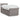 Pat box spring cu saltea, gri taupe, 100x200 cm, textil