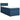 Pat box spring cu saltea, albastru, 100x200 cm, textil