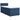 Pat box spring cu saltea, albastru, 100x200 cm, textil