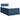 Pat box spring cu saltea, albastru, 120x200 cm, textil