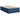 Pat box spring cu saltea, albastru, 120x200 cm, textil