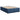 Pat box spring cu saltea, albastru, 140x200 cm, textil