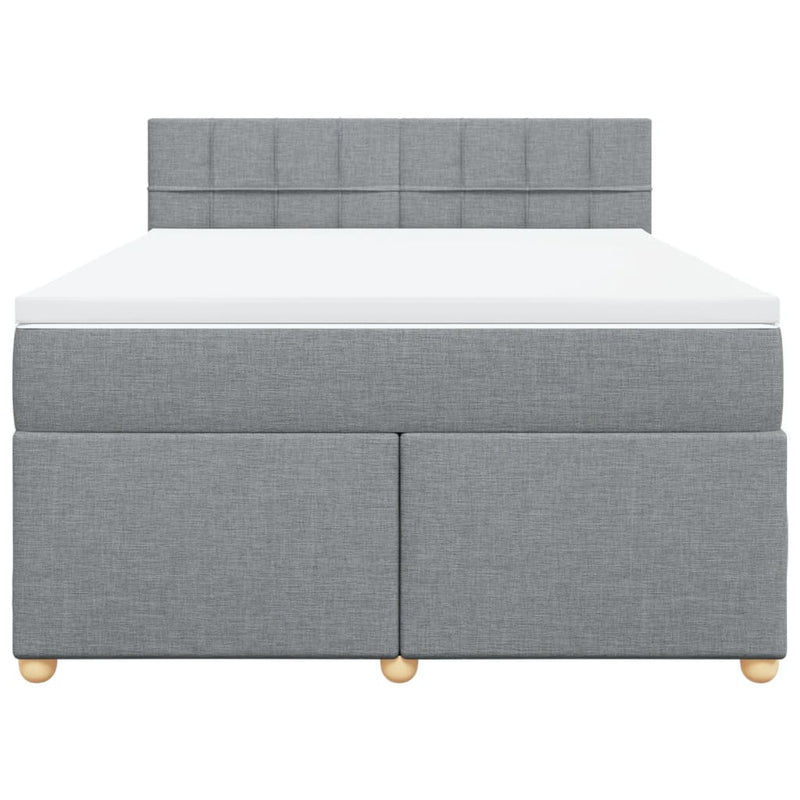 Pat continental, gri deschis, 140x200 cm, material textil