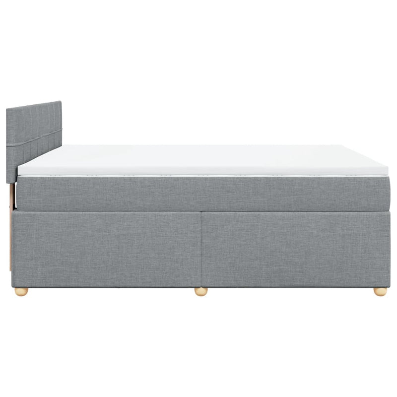 Pat continental, gri deschis, 140x200 cm, material textil
