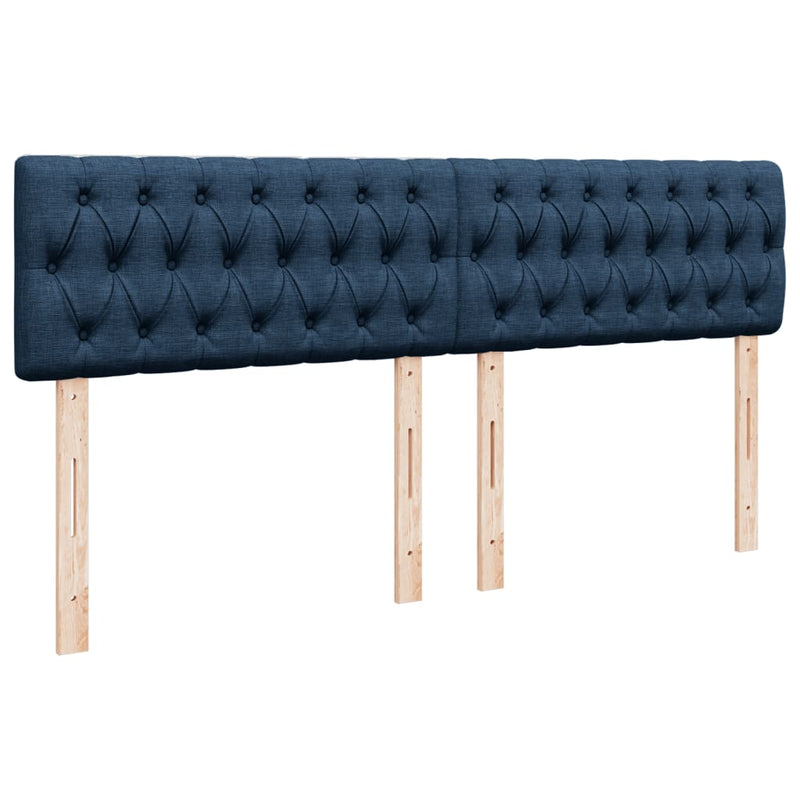Pat box spring cu saltea, albastru, 200x200 cm, textil