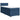 Pat box spring cu saltea, albastru, 90x200 cm, textil