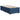 Pat box spring cu saltea, albastru, 90x200 cm, textil