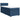 Pat box spring cu saltea, albastru, 100x200 cm, textil