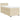 Pat box spring cu saltea, crem, 100x200 cm, textil