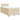 Pat box spring cu saltea, crem, 120x200 cm, textil